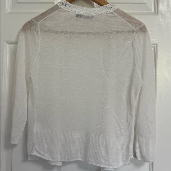 NIC+ZOE Linen White Textured Knit Top - Picture 2 of 5